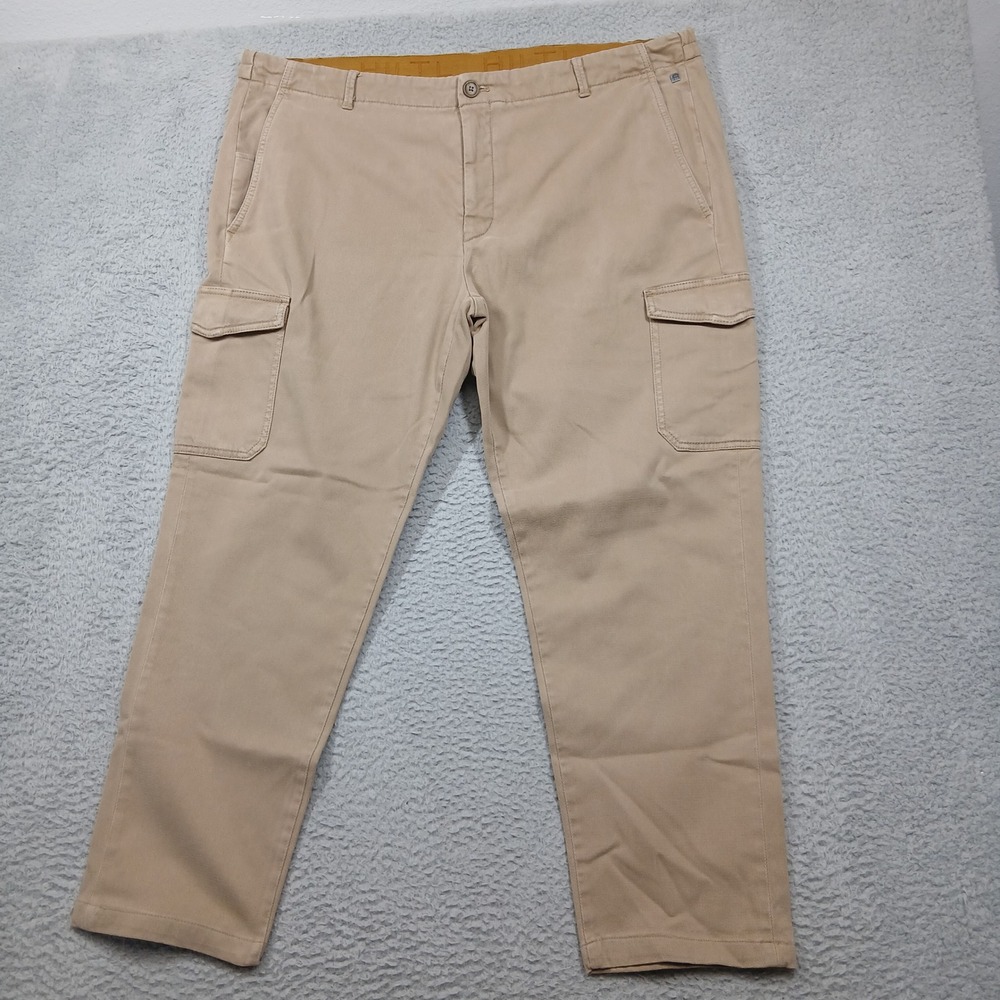 Hiltl Men's Cargo Pants Size 40 (56 EU) Beige Tan Cotton Blend Made‎ in Romania